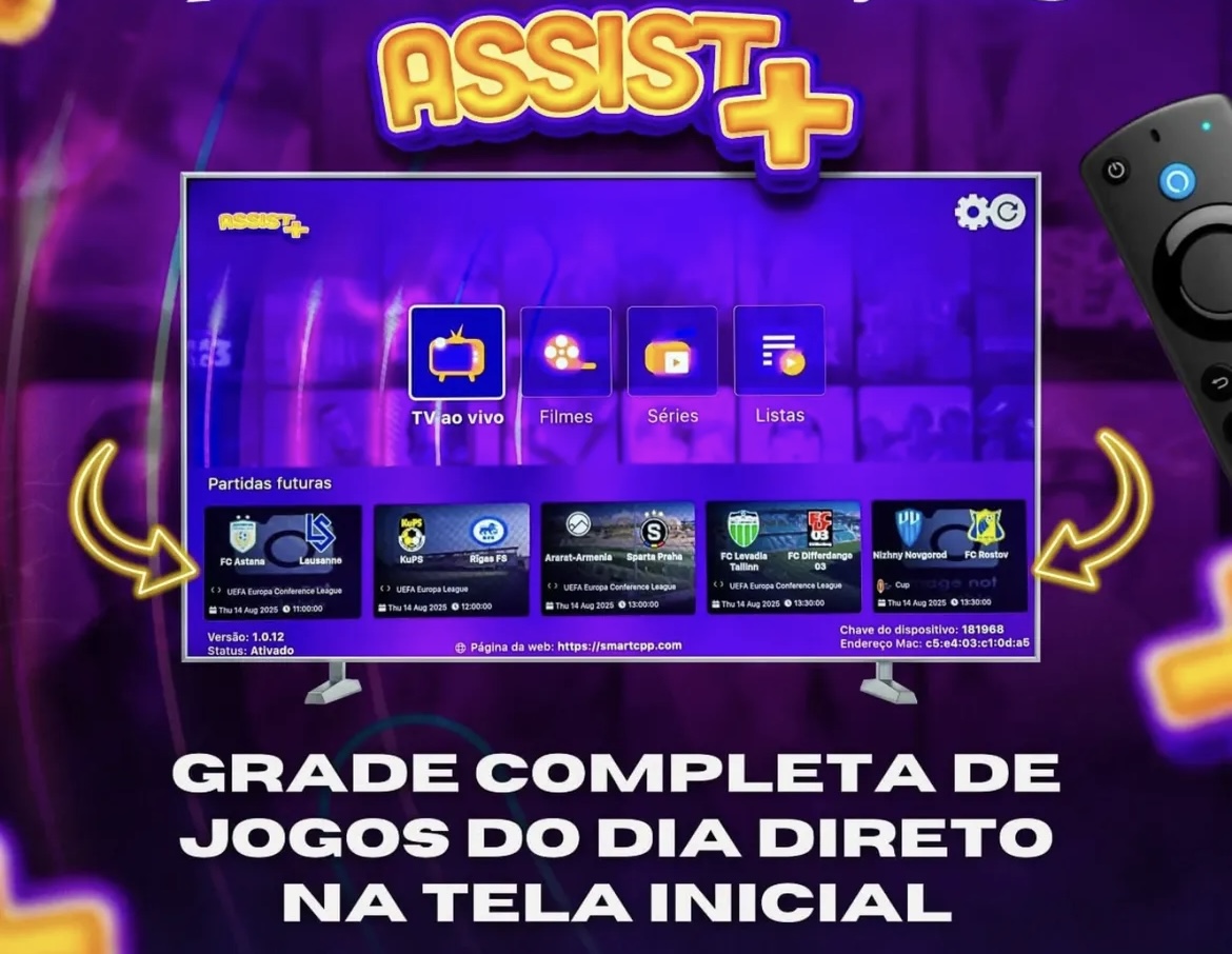 Teste IPTV Grátis Assist+ 2025 – Canais ao Vivo, Filmes e Séries em HD