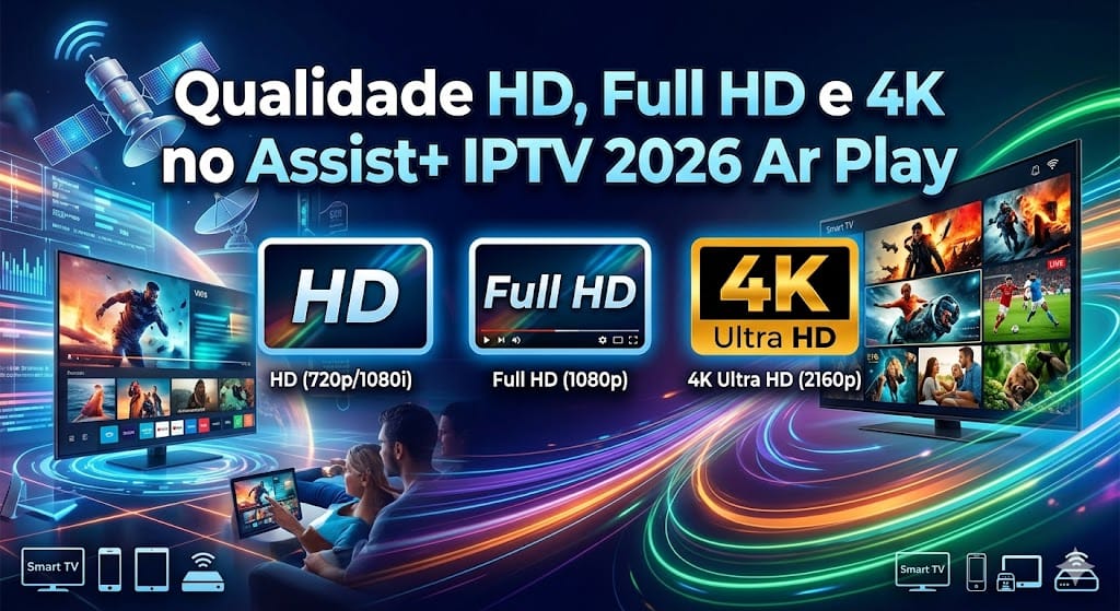 Assist+ IPTV 2026: Teste Grátis com Canais em HD, Full HD e 4K