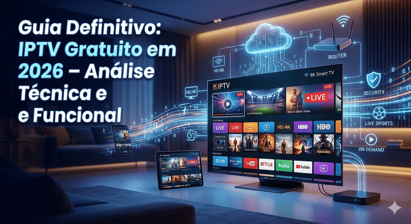 A convergência tecnológica do IPTV em 2026: integração entre hardware de alto desempenho e servidores em nuvem para máxima estabilidade.