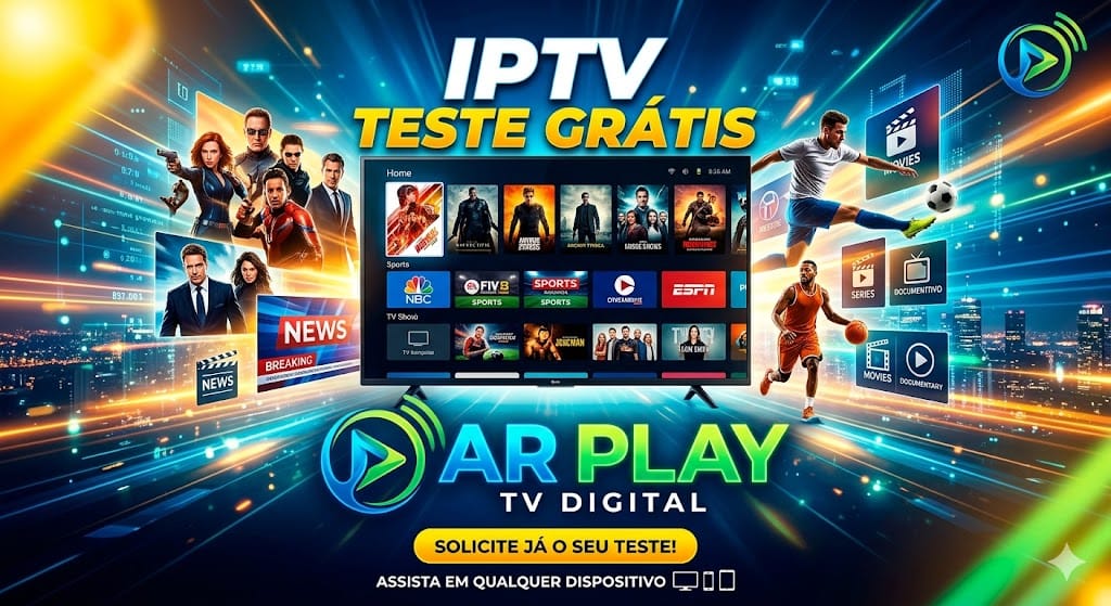 IPTV Teste Grátis 2026 – Lista IPTV Sem Travamentos em HD e 4K