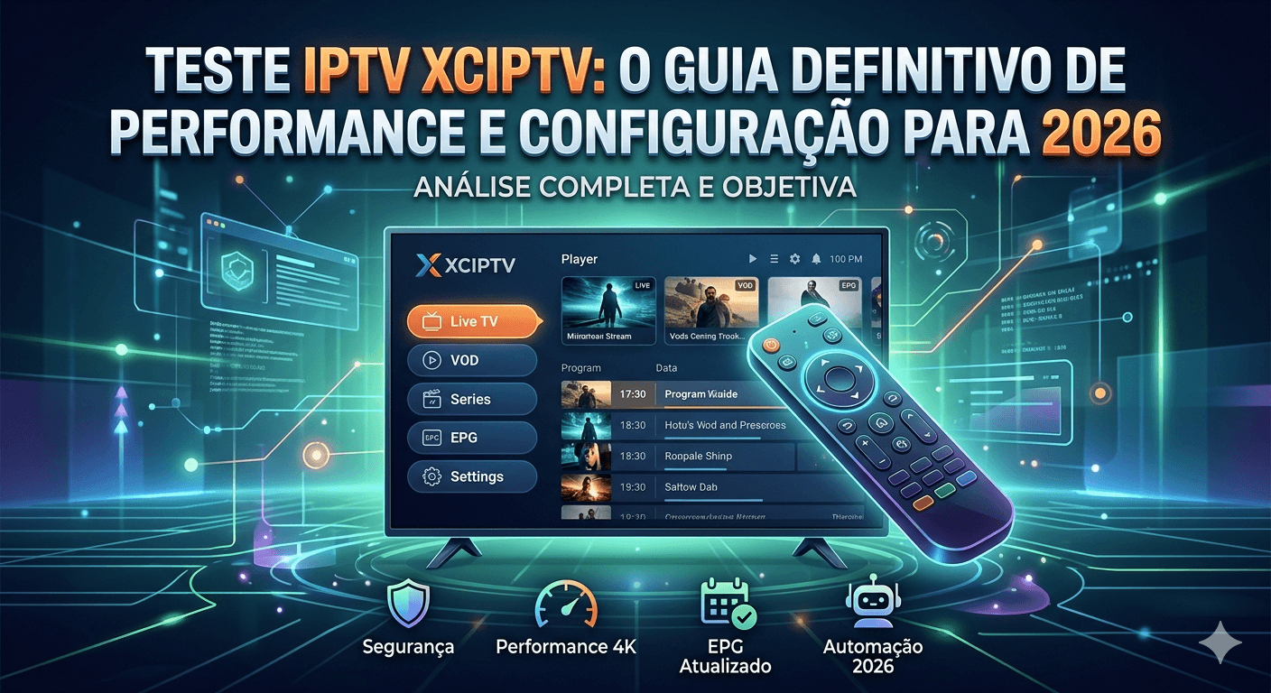 TESTE IPTV XCIPTV: O GUIA DEFINITIVO DE PERFORMANCE E CONFIGURAÇÃO PARA 2026.