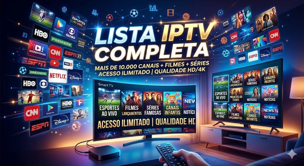 IPTV XCIPTV: Teste Grátis 2026 | Canais, Filmes e Séries